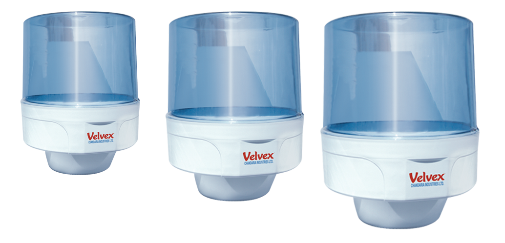 Velvex Barrel Centre Pull Dispenser - Clear