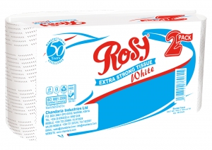 Rosy White Toilet Tissue - Twin Pack