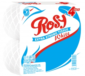 Rosy White Toilet Tissue - 4 Pack