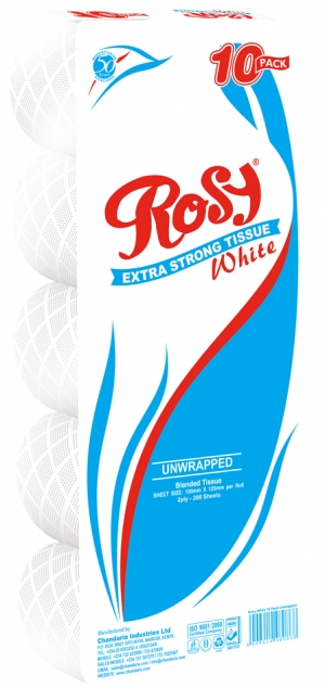Rosy White Toilet Tissue - 10 Pack