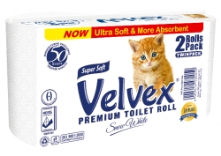 Velvex Premium Toilet Tissue – Twin Pack